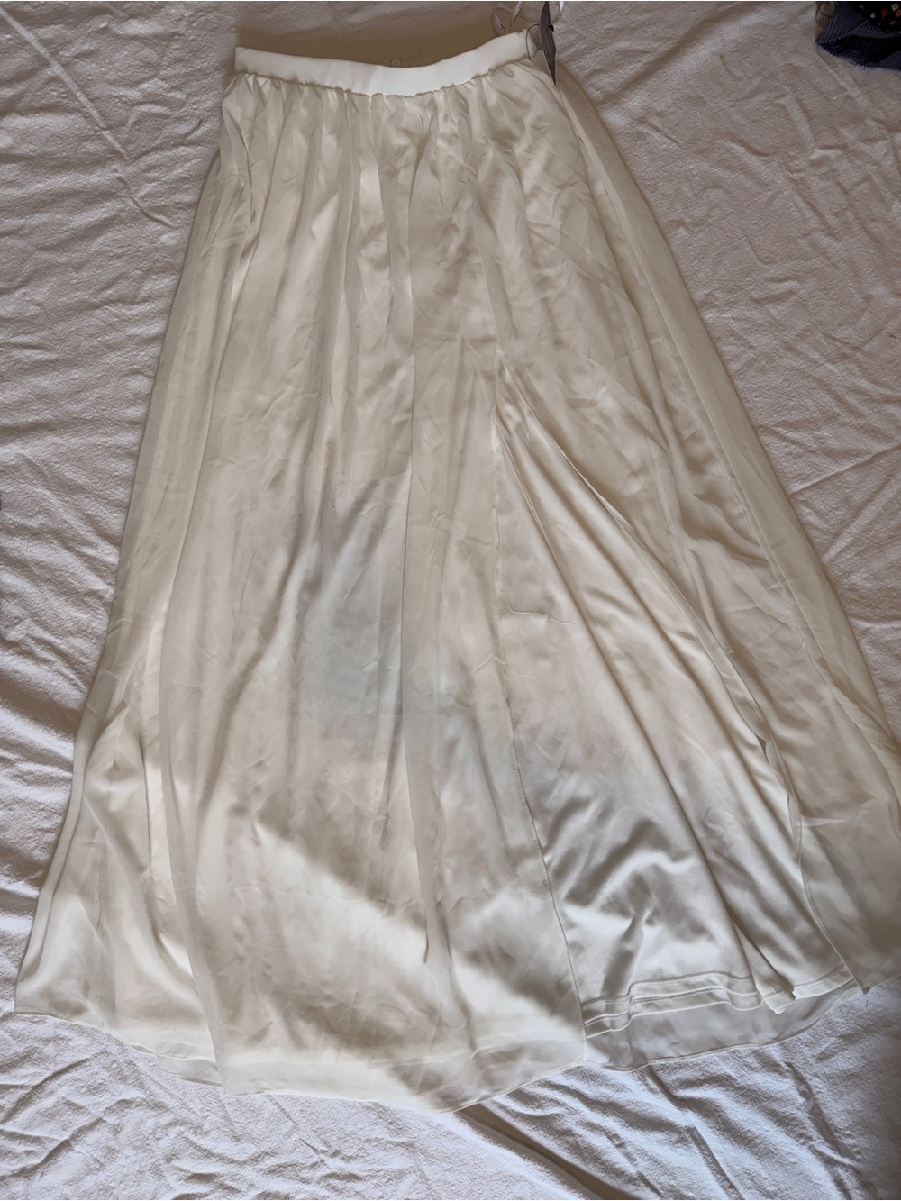 Lulu's Cream Sheer Layered Maxi Skirt